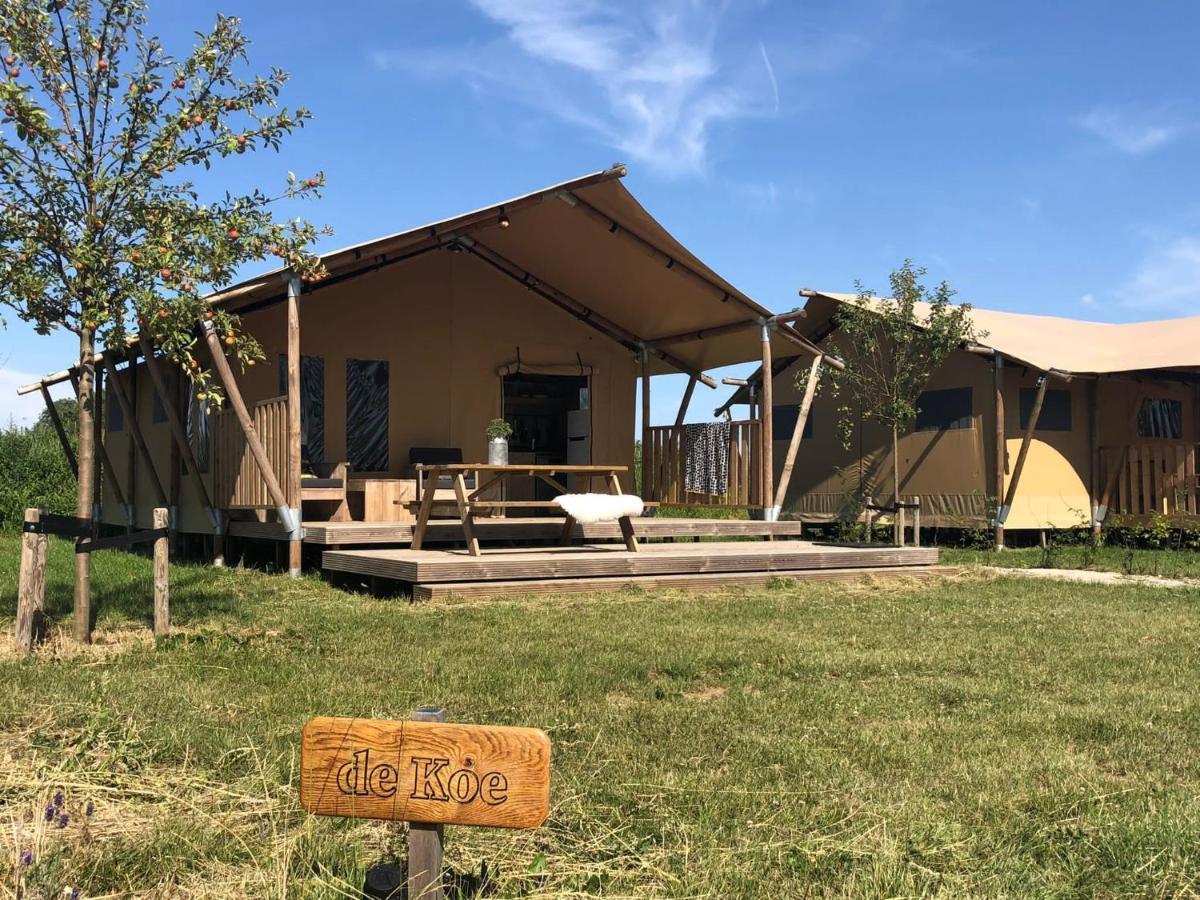 De Hazelaarshof Luxe Glampingtent Bij Natuurgebied De Millingerwaard Kekerdom エクステリア 写真