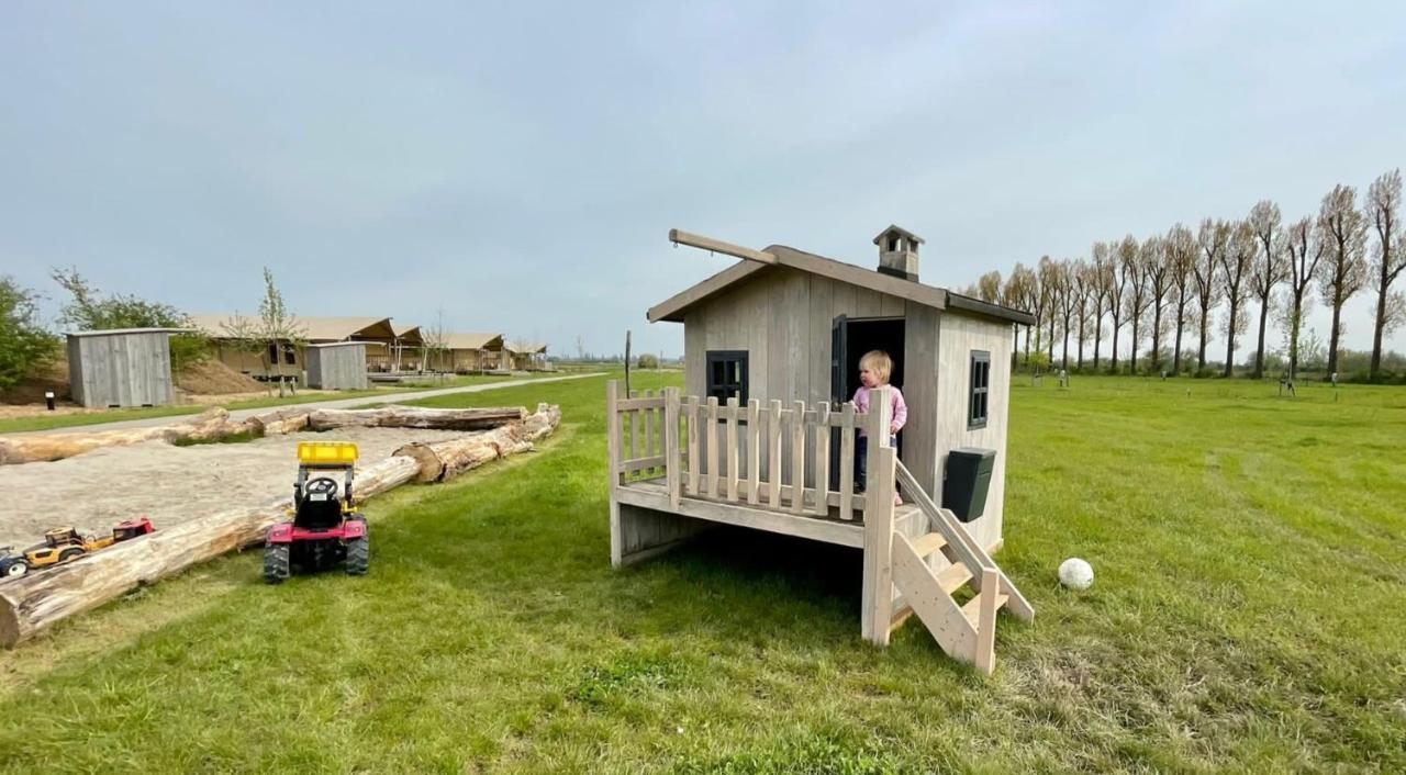 De Hazelaarshof Luxe Glampingtent Bij Natuurgebied De Millingerwaard Kekerdom エクステリア 写真